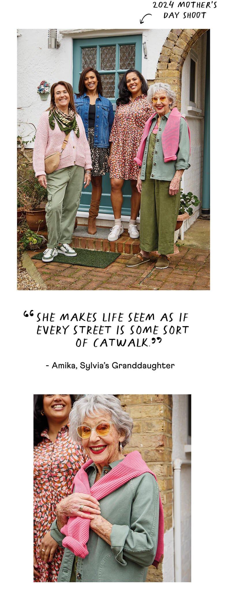 a group of women standing outside of a house and a quote