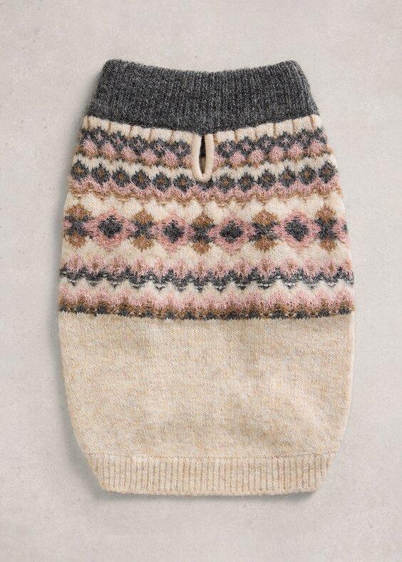 a dog jumper sweater with a pattern 