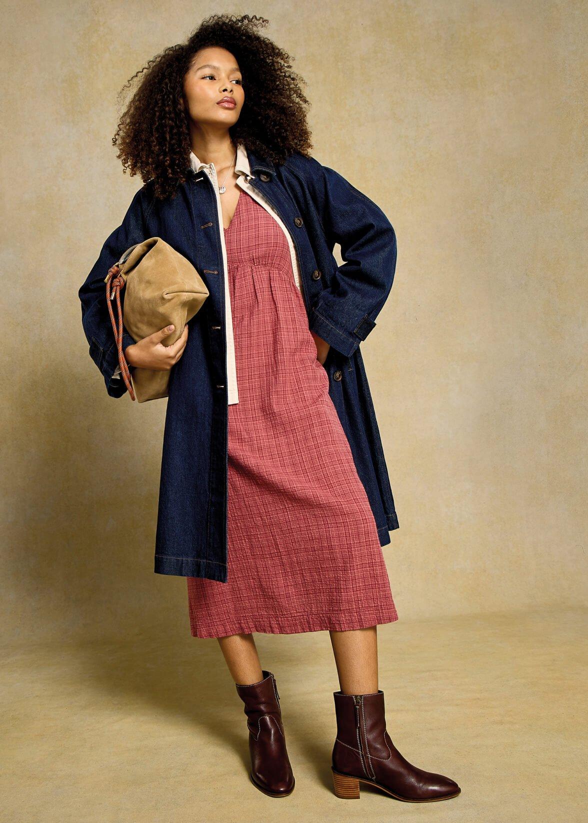 Lucy Midi Dress and Oakleigh Denim Coat