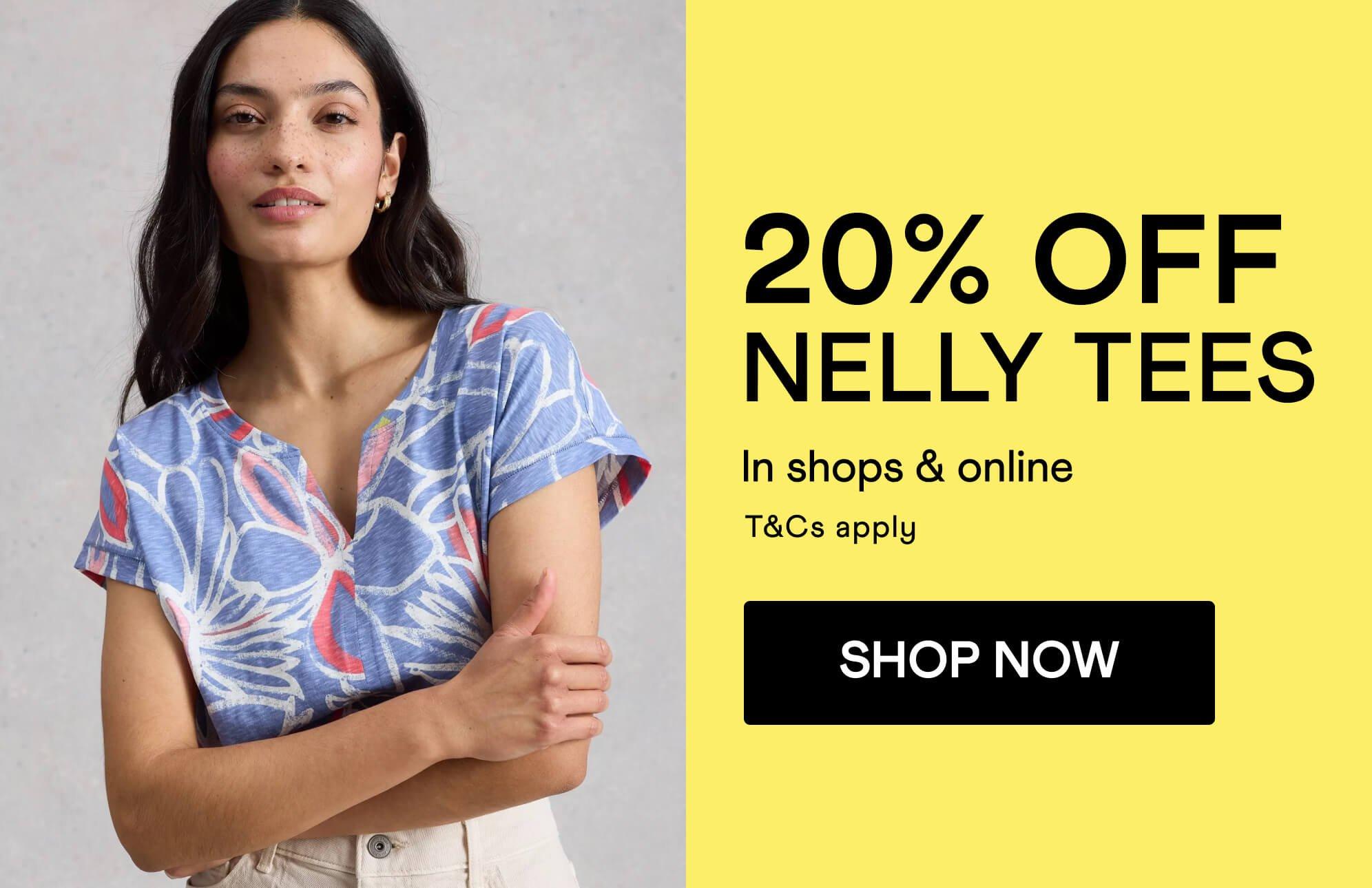20% off Nelly Tees, click here to shop