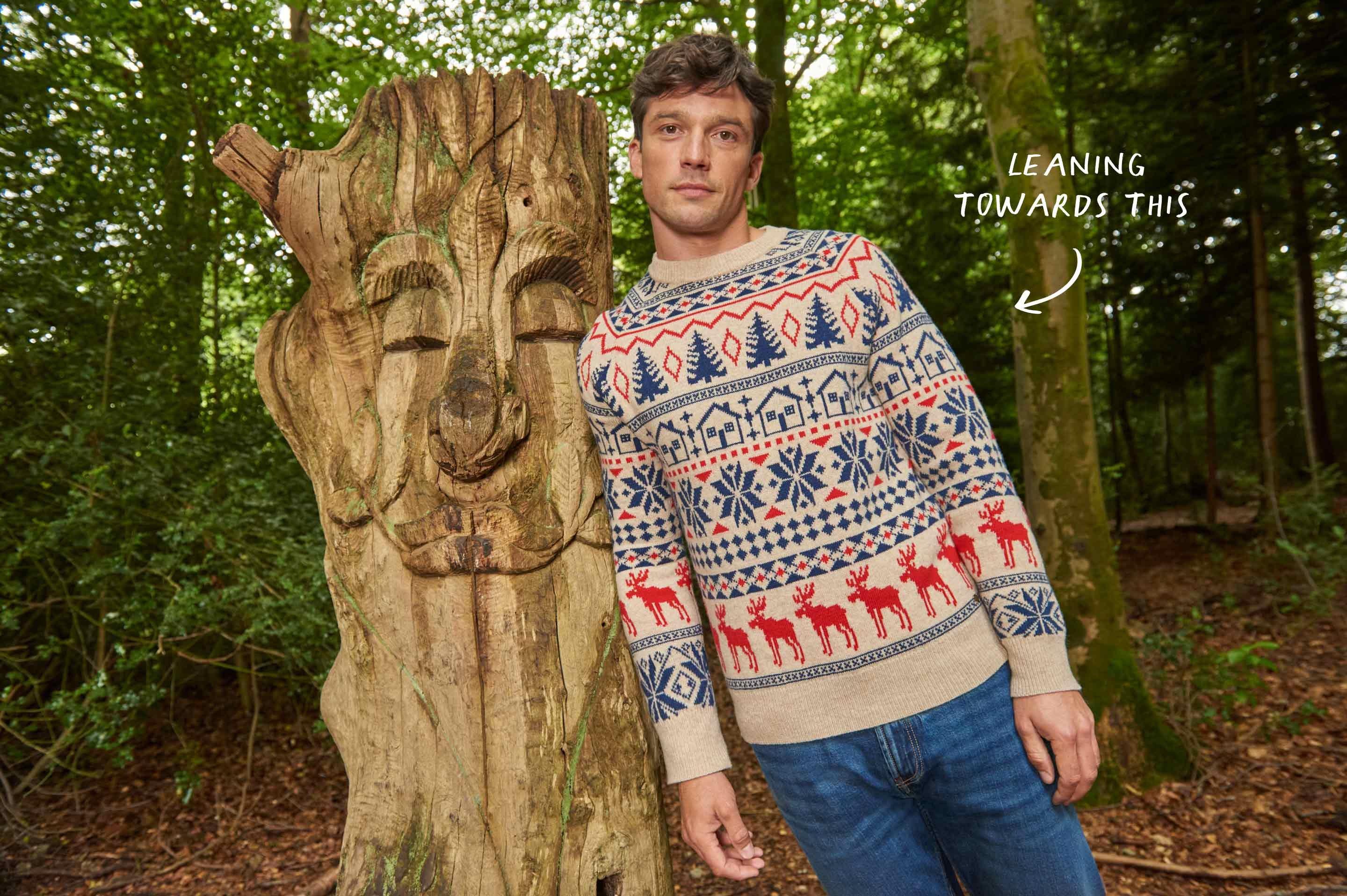 man in fairisle jumper