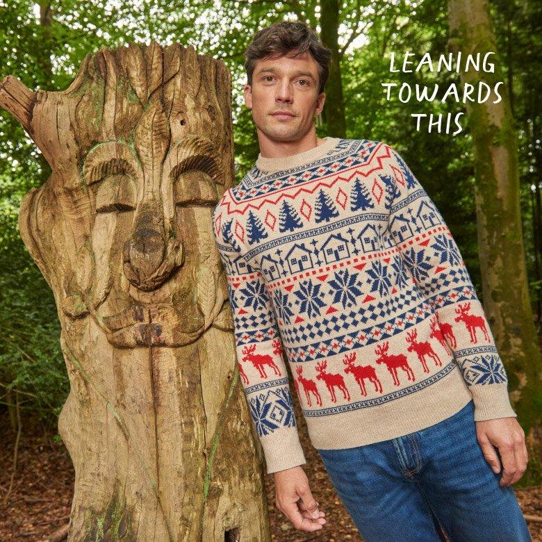 man in fairisle jumper