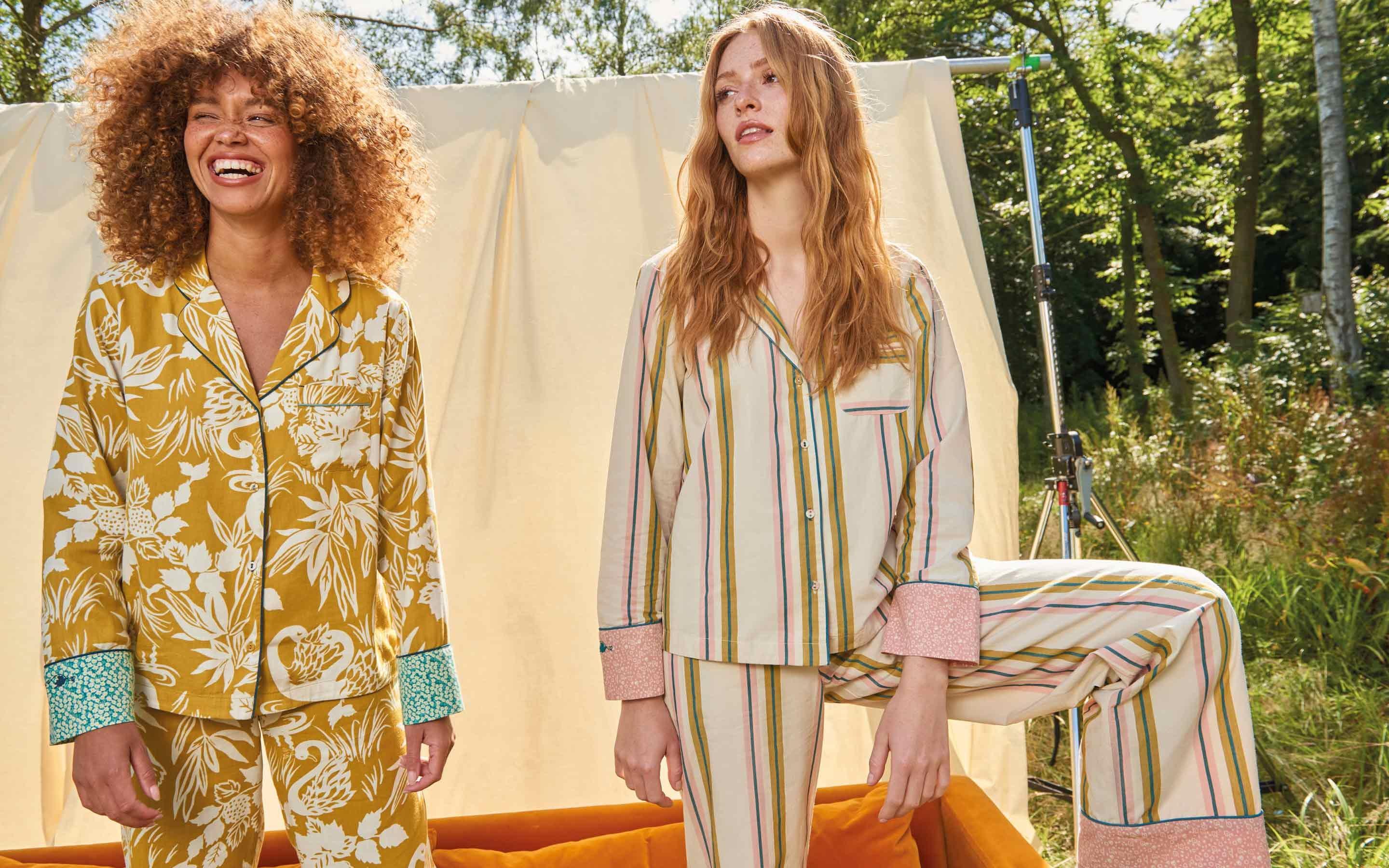 women wearing organic pyjamas