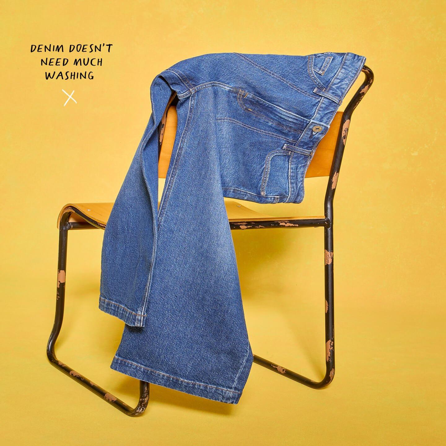 Jeans on a chair.