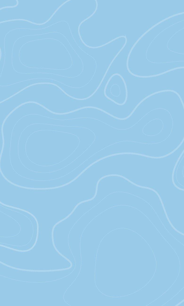 a blue background with wavy lines and a white pattern