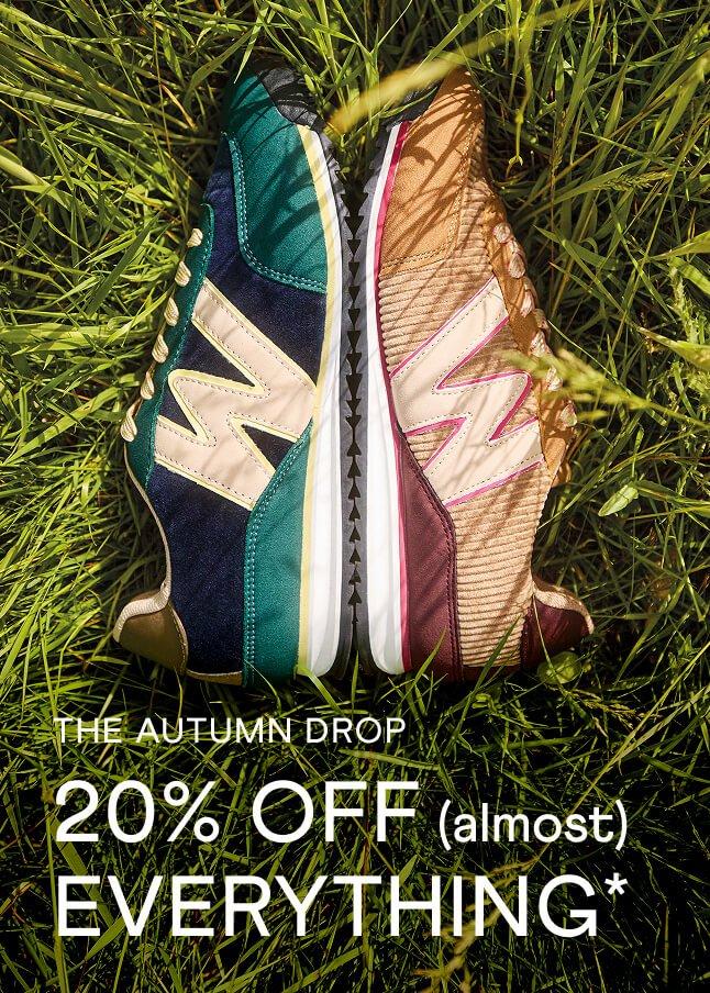 new balance fall sale 20% off everything