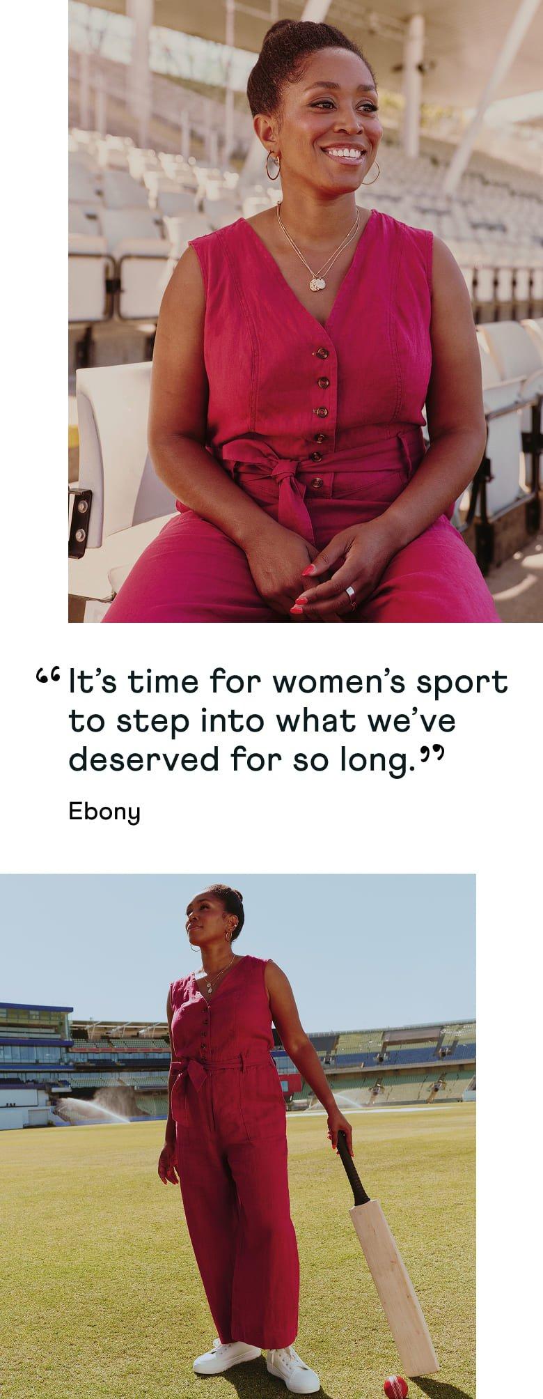 a woman in pink outfit holding a cricket bat and a picture of a woman in pink outfit