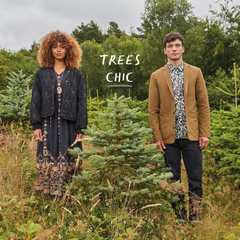 two people in pine nursery