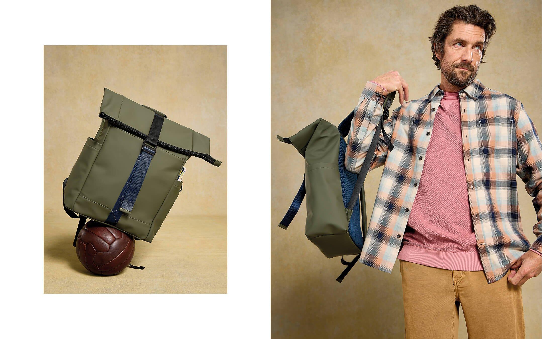 a man with a backpack