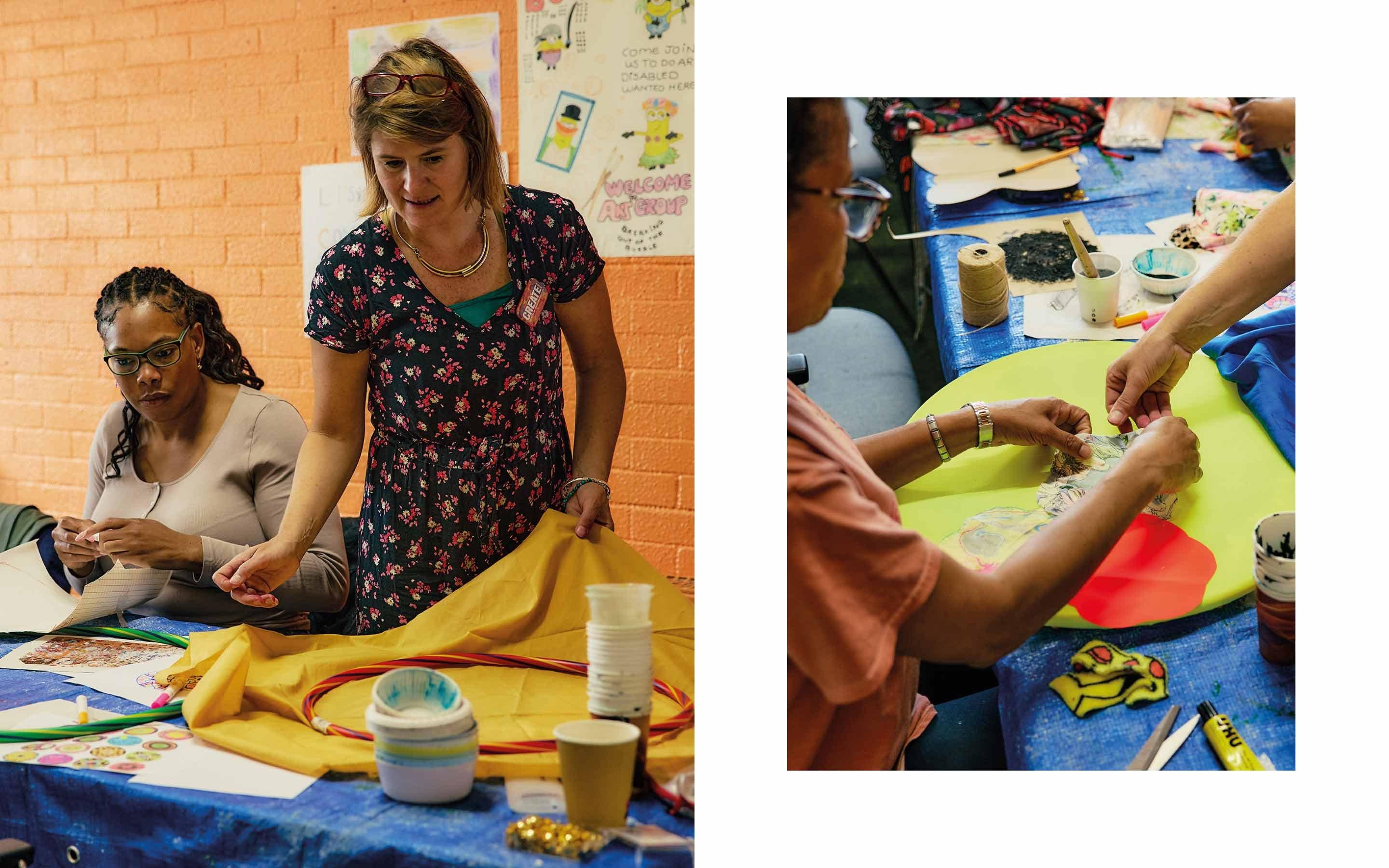 Women doing craft.