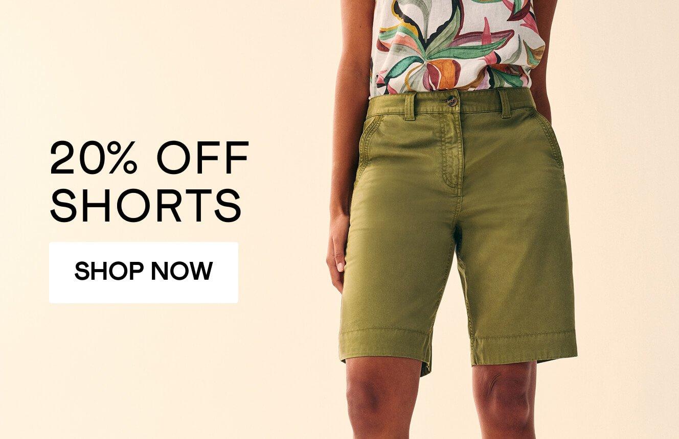 20% off shorts, click here to shop