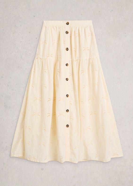 Ruben Broderie Midi Skirt