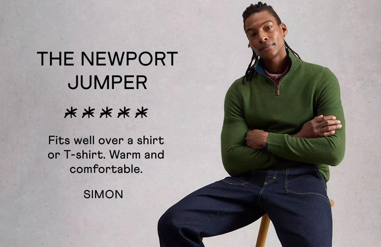 5 star review for the NEwport merino jumper by Simon.