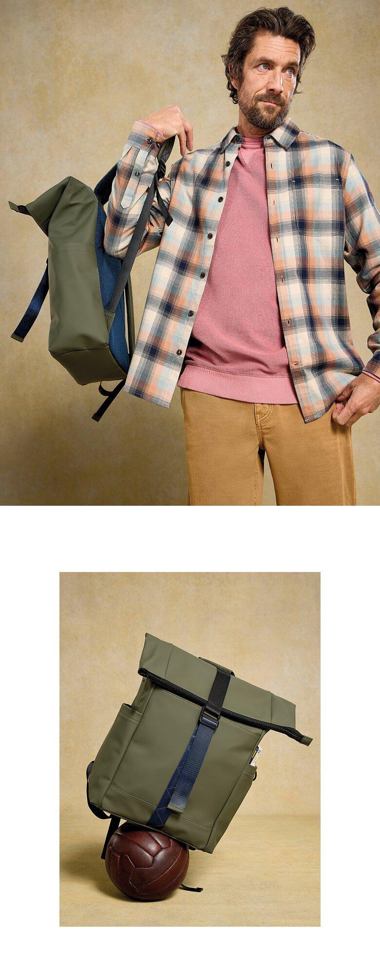 a man with a backpack on his back