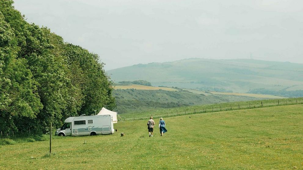 van life panorama shot